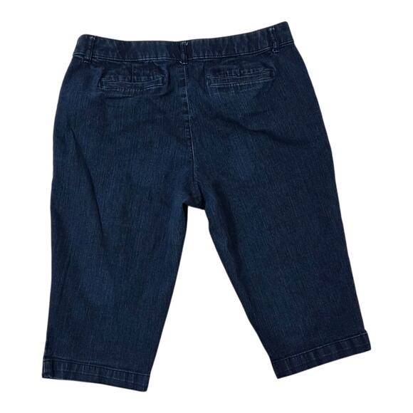 St Johns Bay Capris Womens 16P Denim Cotton Blend Comfy And Stylish - Picture 3 of 10